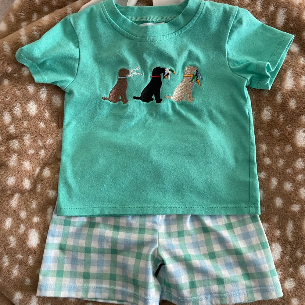 Boys boutique shorts set